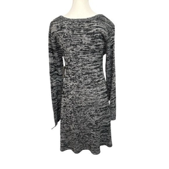 Bobbie Brooks Marled Knit‎ Sweater Dress Women’s Large Gray Black NWT - Picture 4 of 14